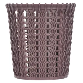 Kuber Industries Round Shape M 10 Plastic Holder, Stand, Organizer for Store Cutlery, Pen, Toothbrush, Cosmetics, Table Organizer (Brown)-46KKM0181