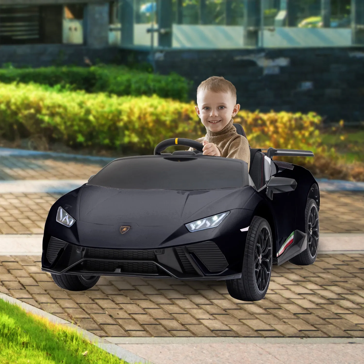 Lamborghini Performante Kids Electric Ride On Car Remote Control - Black