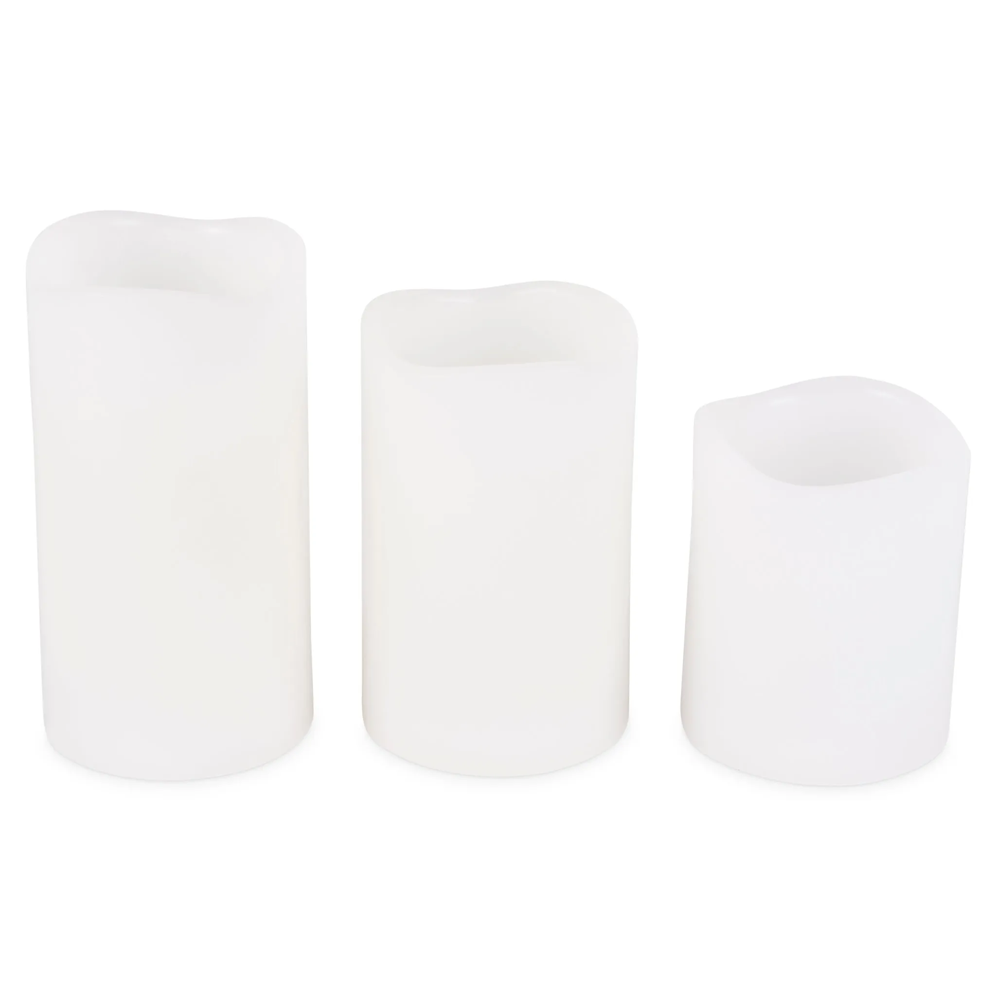 LED Remote Control Vanilla Wax Candles - 3 Pack