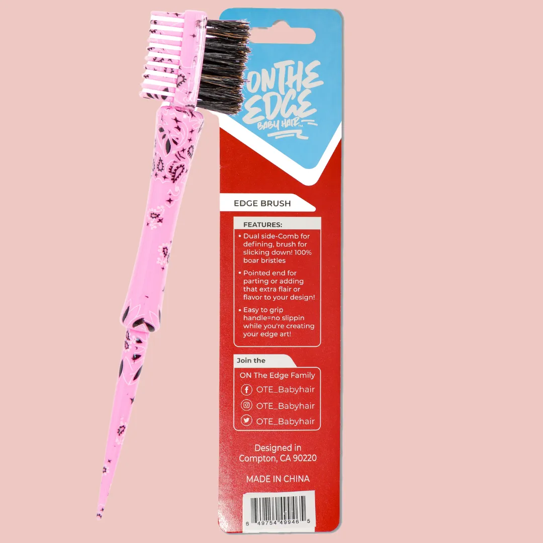 Light Pink Bandana Signature Edge Brush