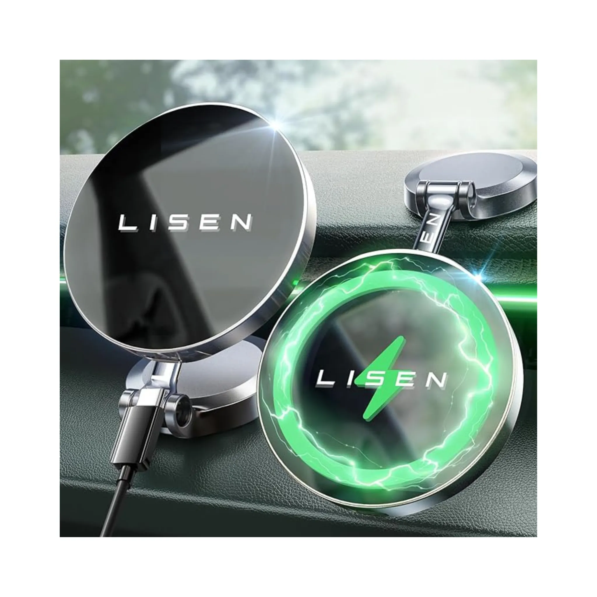 Lisen 15W Magsafe Car Mount Wireless Charger