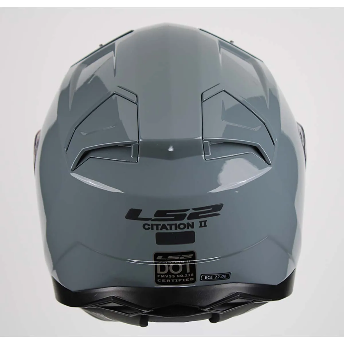 LS2 Helmets Full Face Citation II Helmet (Gloss Battleship Gray - X-Small)