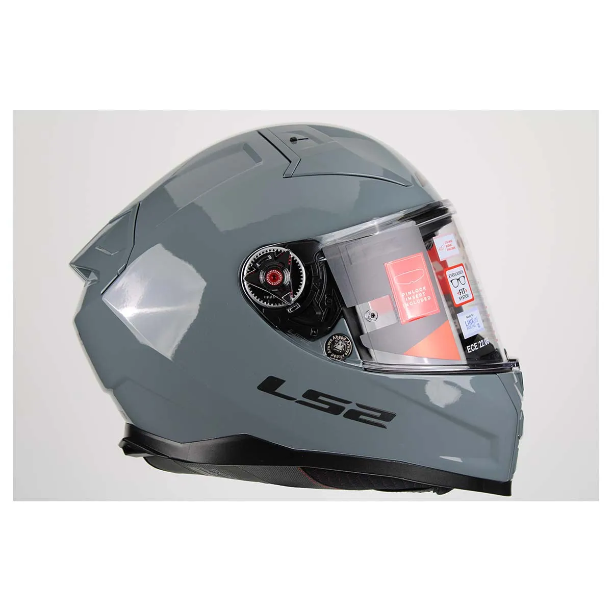 LS2 Helmets Full Face Citation II Helmet (Gloss Battleship Gray - X-Small)