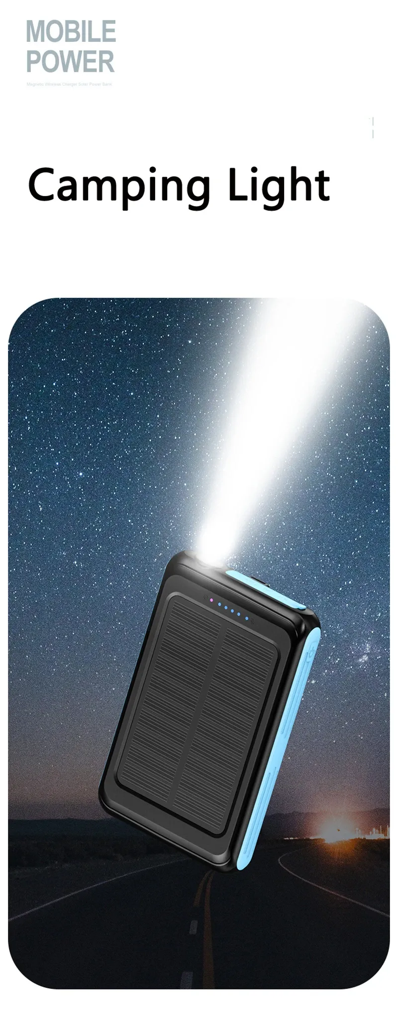 Magsafe Solar Wireless Charging Power Bank - 5000mah