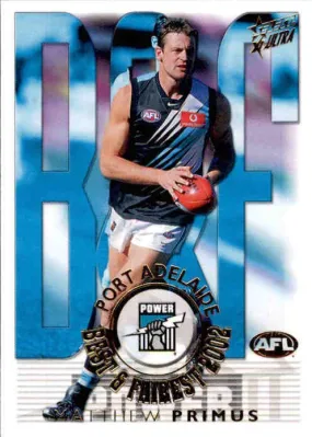 Matthew Primus, Best & Fairest, 2000 Select AFL Y2K