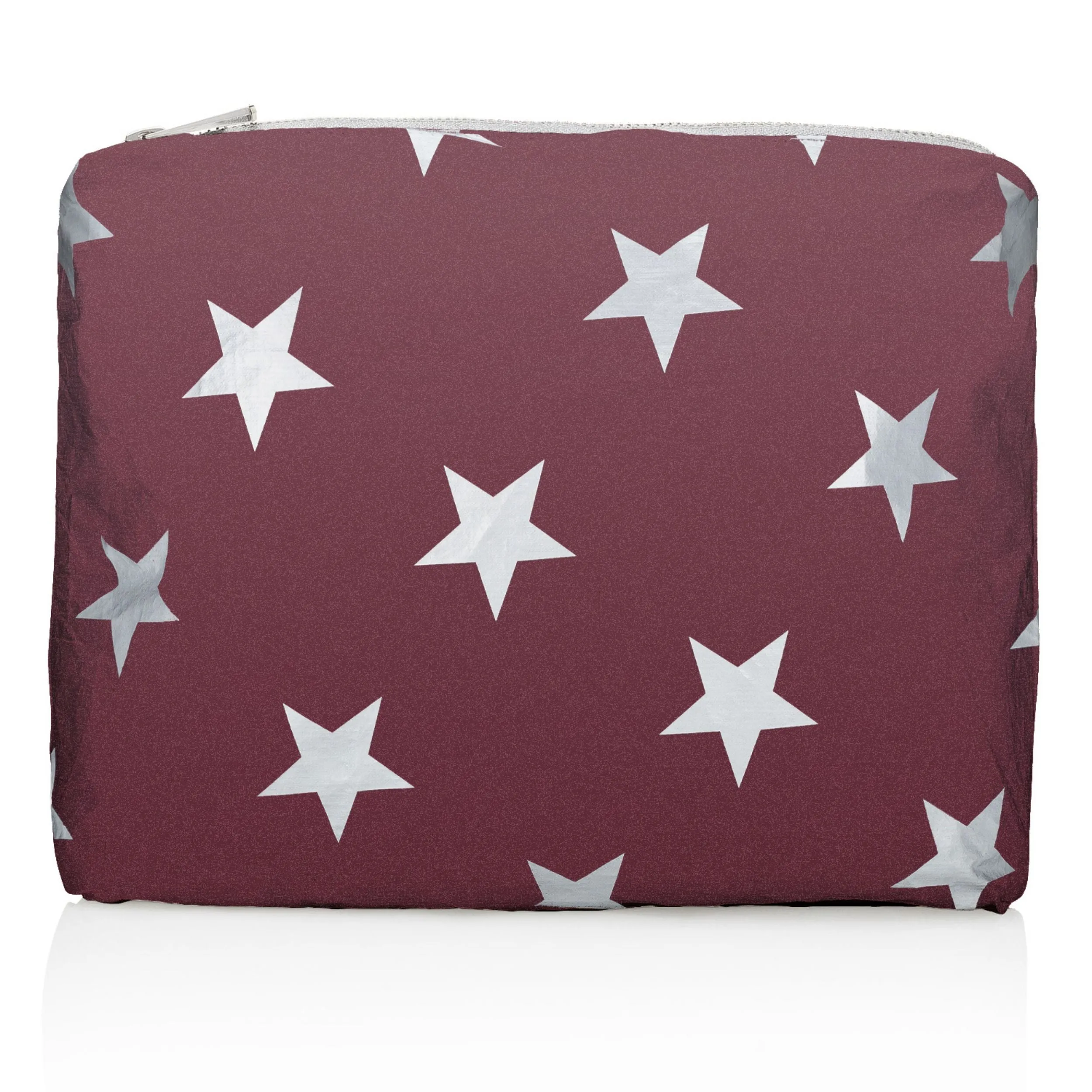 Medium Zipper Pack in Shimmer Cabernet with Multi Silver Stars