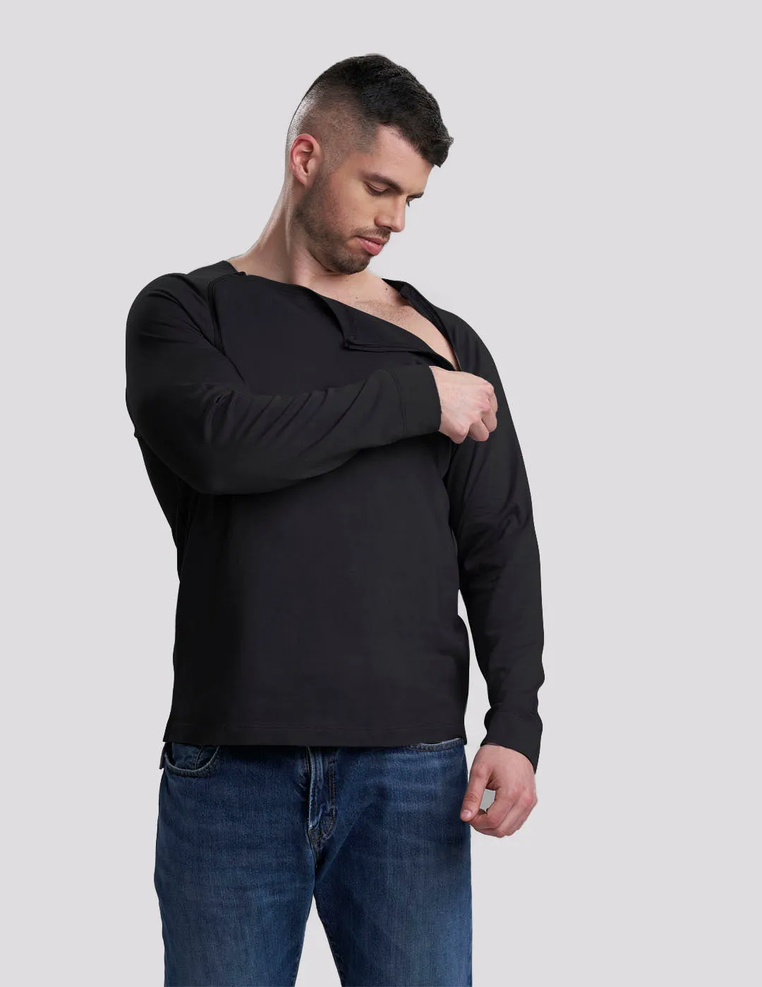 Men's Chest Port Access Shirt - Black