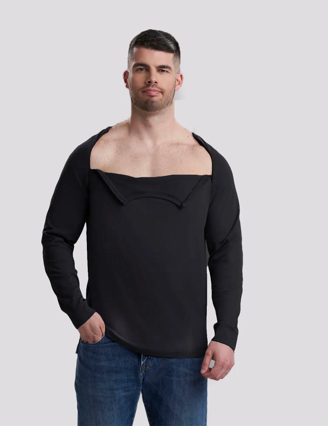 Men's Chest Port Access Shirt - Black