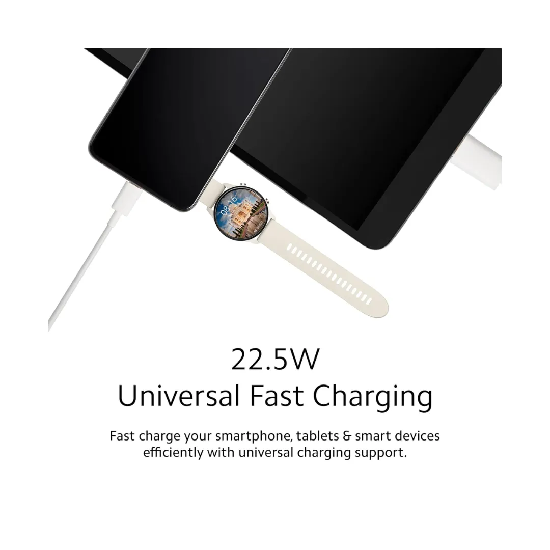 MI Xiaomi 22.5W Fast Charger with USB-C Cable, Quick Charge 3.0 Power Adapter Compatible with Redmi Note Series, Poco, Mi, Any Type C Devices