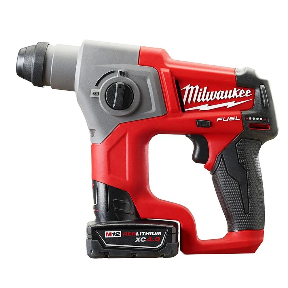 Milwaukee 2416-21XC M12 FUEL 12V 5/8-Inch 4.0Ah SDS-Plus Rotary Hammer Kit