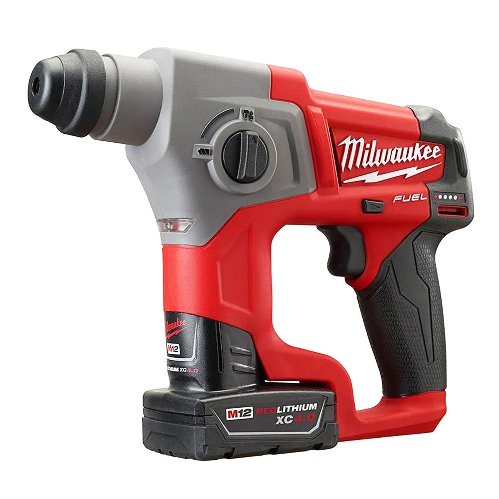 Milwaukee 2416-21XC M12 FUEL 12V 5/8-Inch 4.0Ah SDS-Plus Rotary Hammer Kit