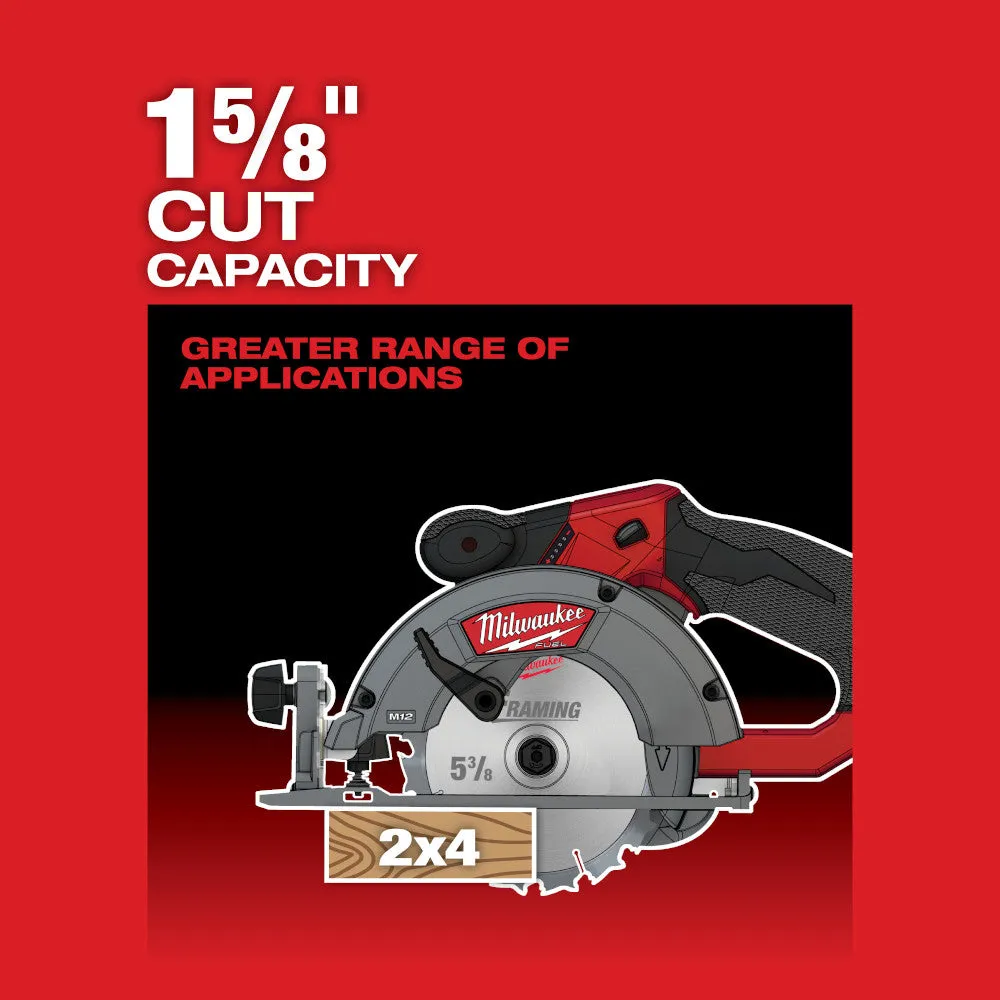 Milwaukee 2530-20 M12 FUEL 12V 5-3/8" Circular Saw w/ Carbide Blade - Bare Tool