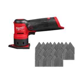 Milwaukee 2531-20 M12 FUEL 12V Detail Sander w/24PC Assorted Mesh Sanding Sheets