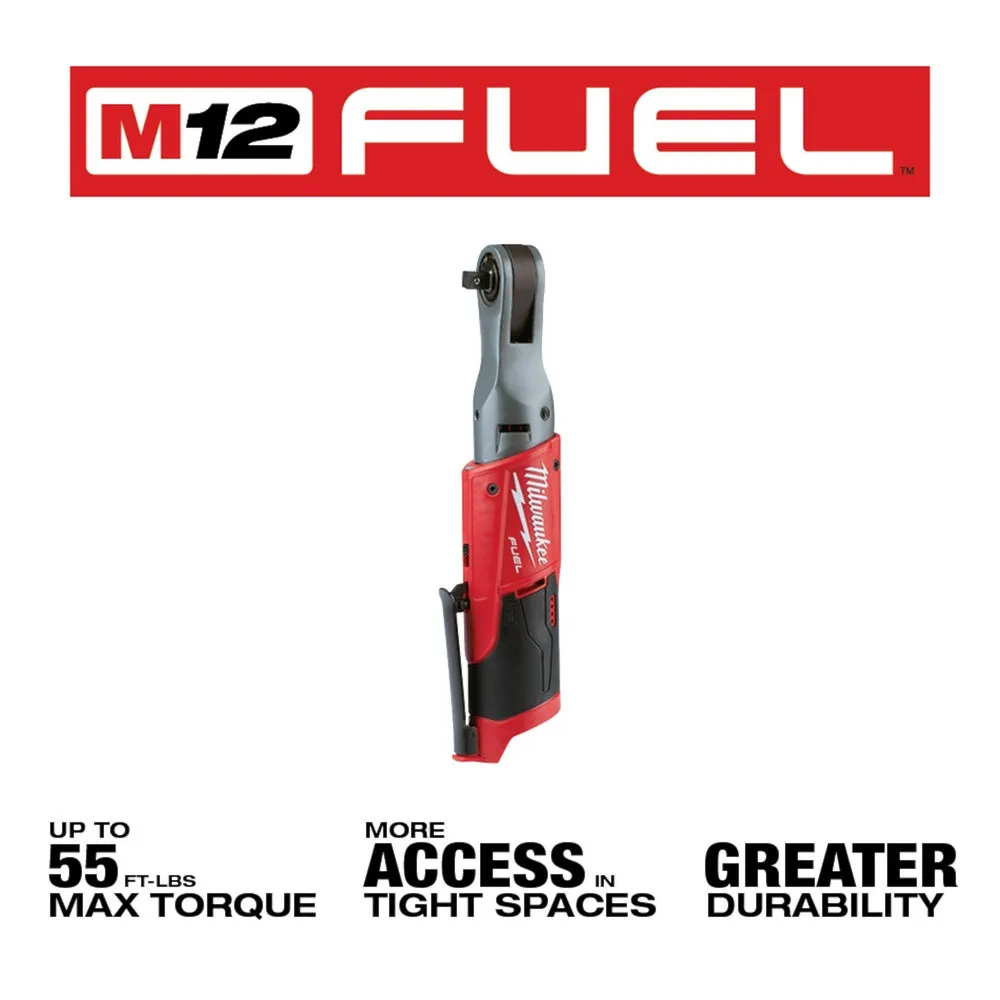 Milwaukee 2557-20 M12 FUEL 12V 3/8-Inch 55-Ft-Lbs. Cordless Ratchet - Bare Tool