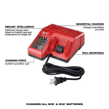 Milwaukee 48-59-1850 M18 Redlithium XC5.0 Starter Kit