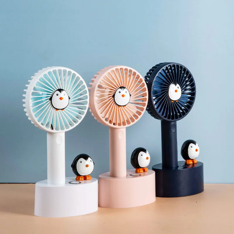 Mini Fan Halter Handheld Smart Cute Creative Shaking Head Desktop USB Base Charging Office Home