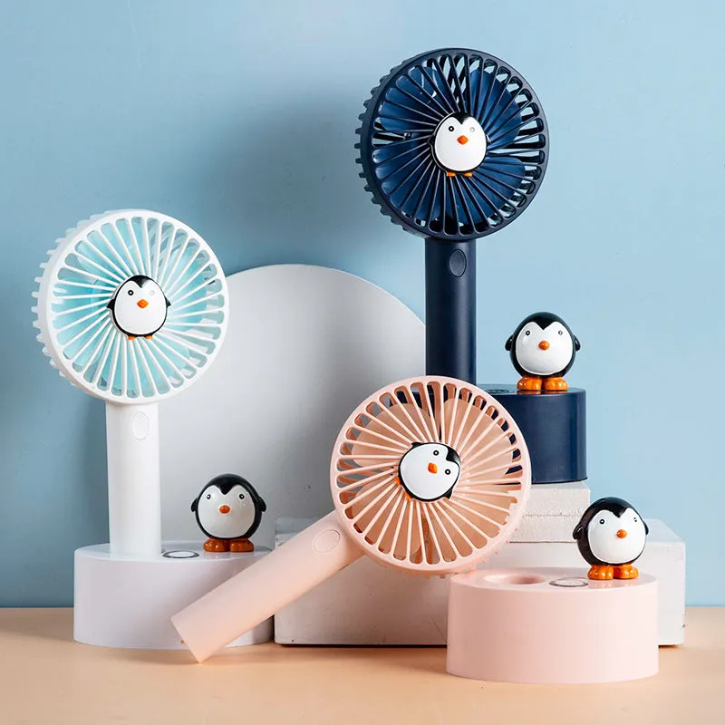 Mini Fan Halter Handheld Smart Cute Creative Shaking Head Desktop USB Base Charging Office Home