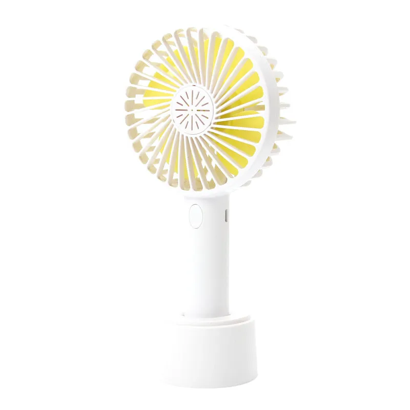 Mini Fan Halter Handheld Smart Cute Creative Shaking Head Desktop USB Base Charging Office Home