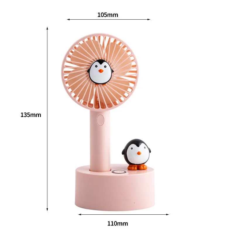 Mini Fan Halter Handheld Smart Cute Creative Shaking Head Desktop USB Base Charging Office Home