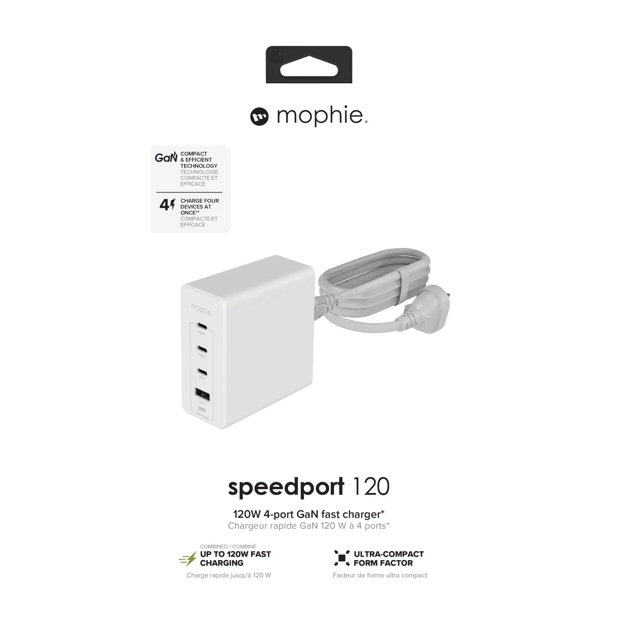 Mophie Speedport 120W 4 Port GaN Fast Charger