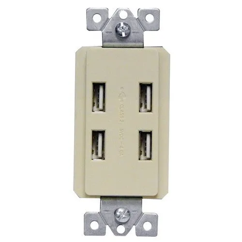 Morris Products 82380 Ivory USB Charging Station 4P