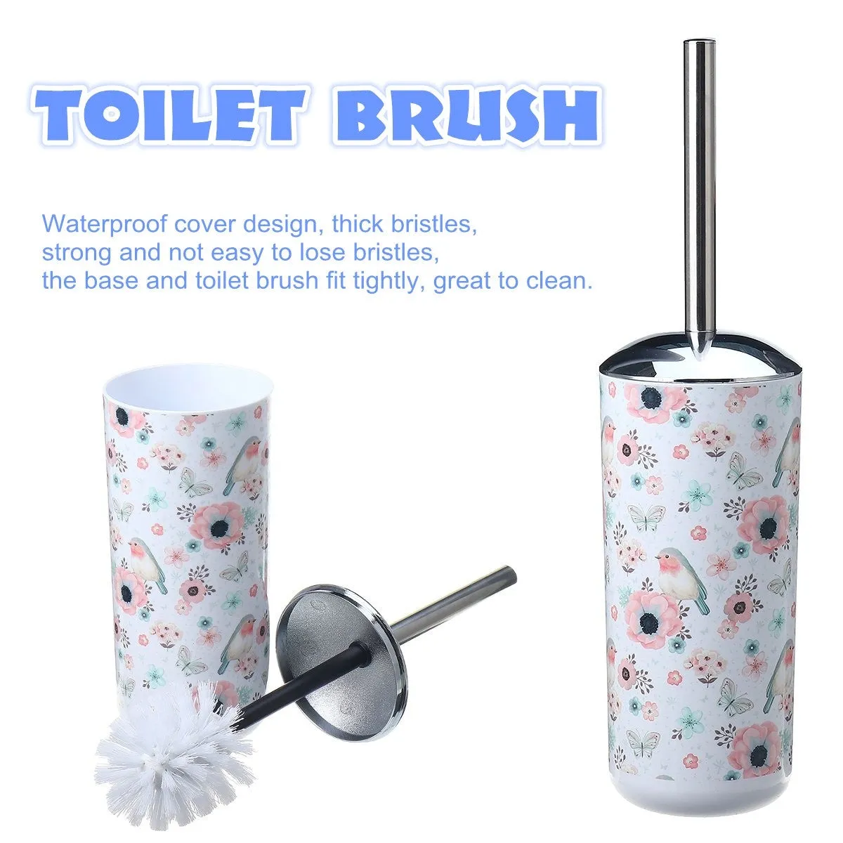 New 6Pcs/Set Bathroom Accessory Waste Bin Soap Dish Toilet Brush Toothbrush Holder