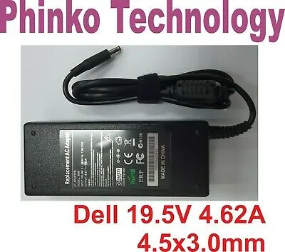 NEW AC Adapter Charger For Dell Ultrabook XPS 15 90W 19.5V 4.62A 4.5*3.0mm