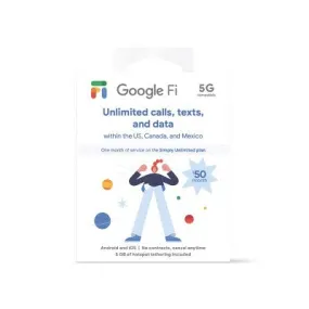 New - Google Fi Simply Unlimited Talk/Text/Data SIM Kit