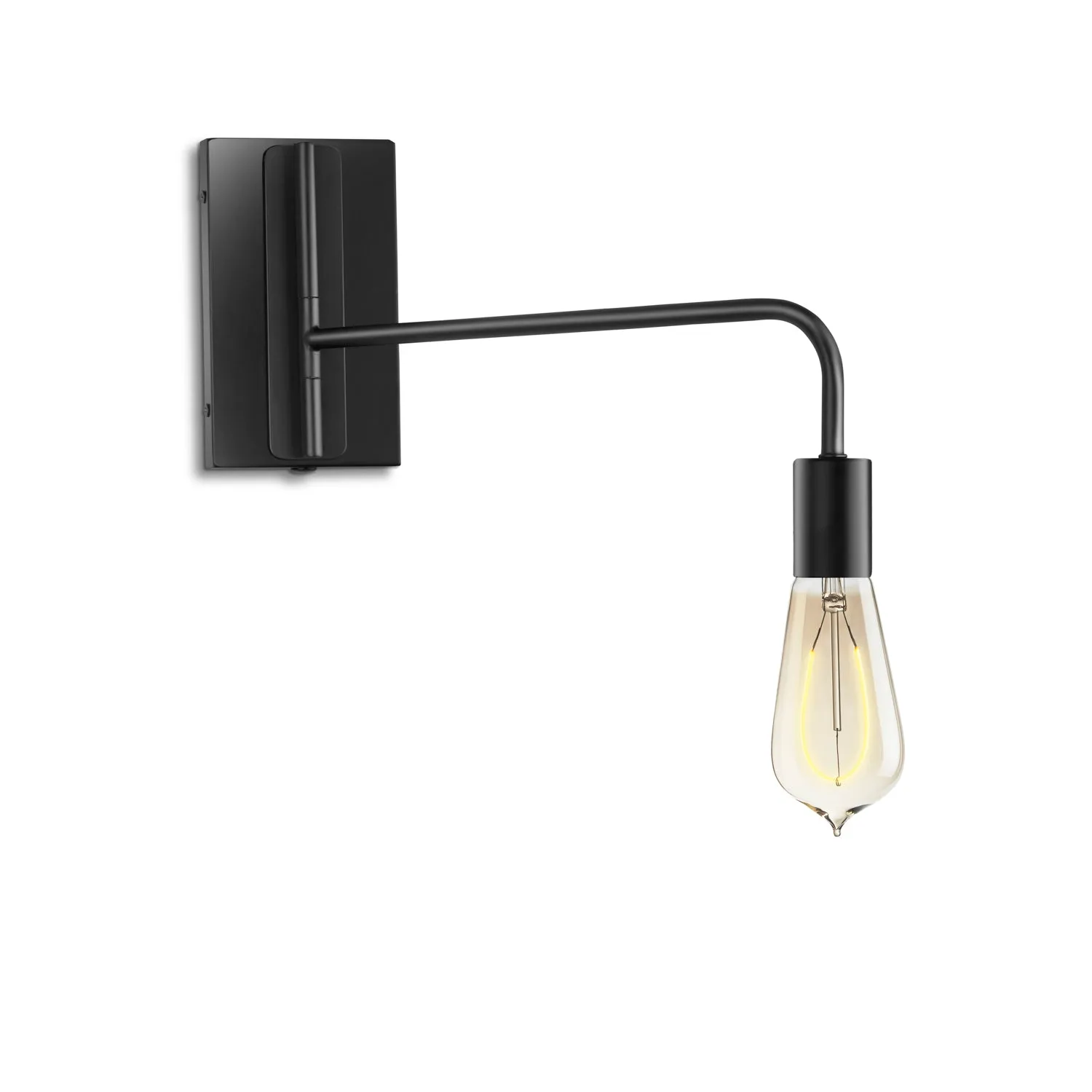 Open Box Prospect Swing Arm Wall Sconce, Matte Black, Hard-Wire