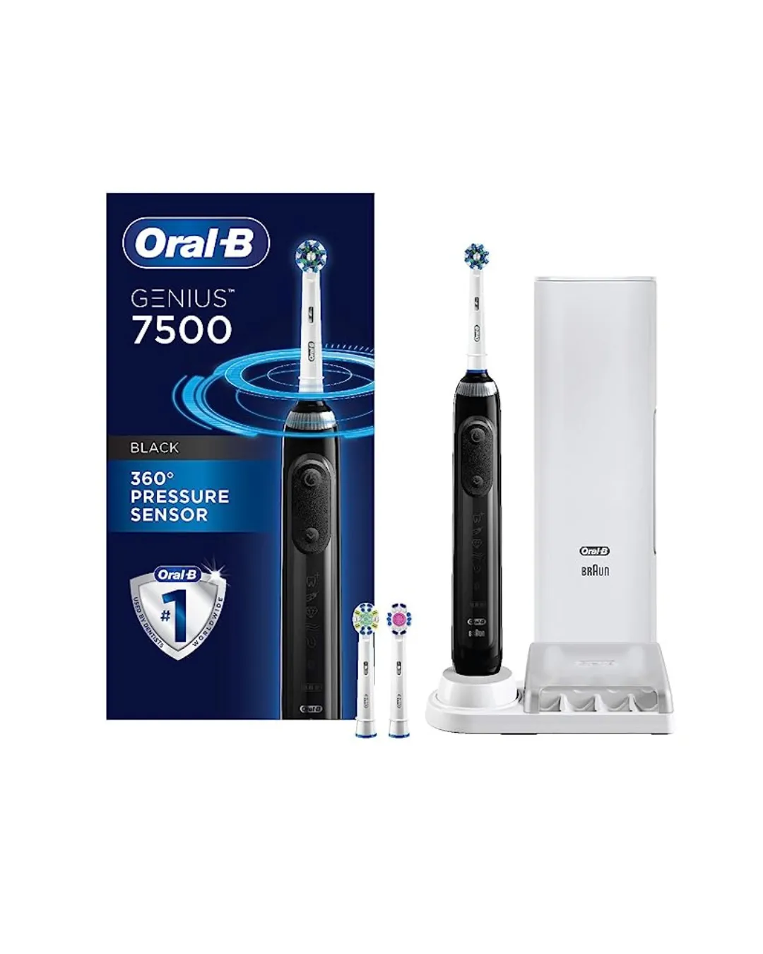 Oral-B 7500 Electric Toothbrush with Replacement Brush Heads and Travel Case