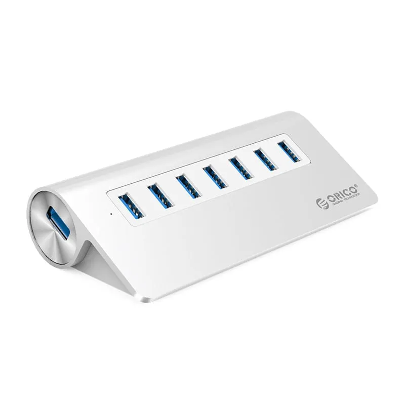 Orico 7 Port Usb3.0 Hub Aluminium - Silver