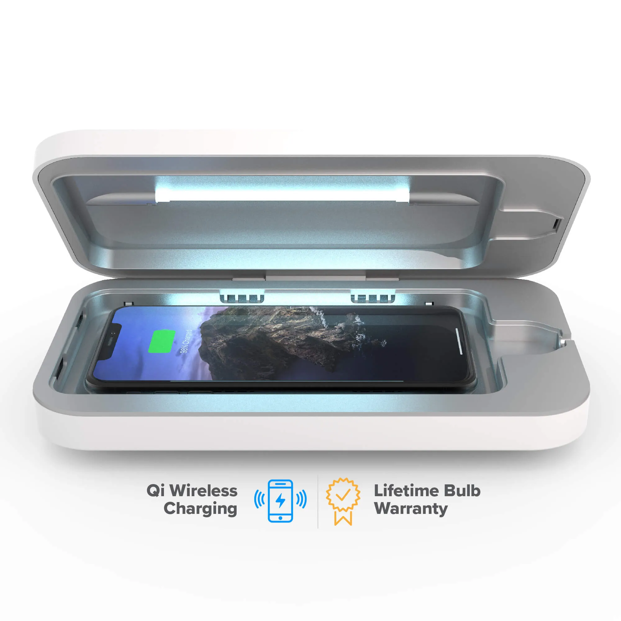 PhoneSoap Wireless: Phone Qi Wireless Charger And Sanitizer