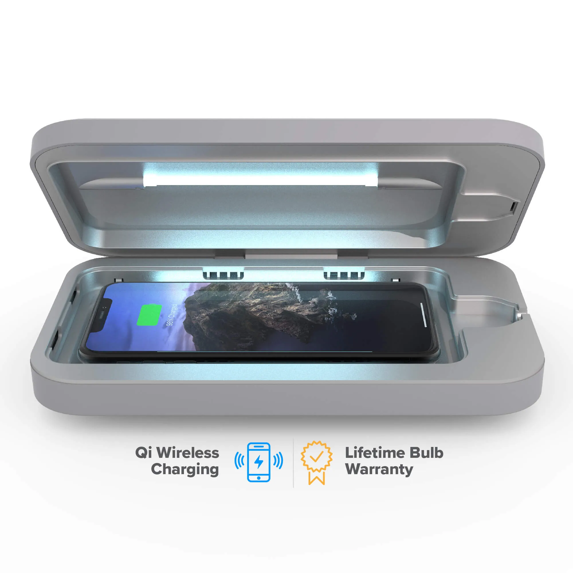 PhoneSoap Wireless: Phone Qi Wireless Charger And Sanitizer