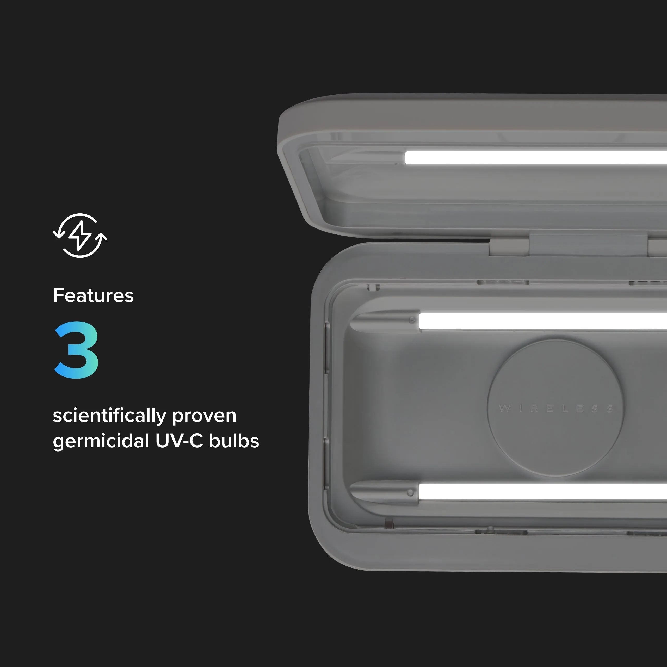 PhoneSoap Wireless: Phone Qi Wireless Charger And Sanitizer