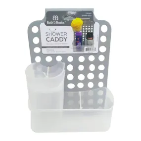 Plastic Shower Caddy w/ 3 Removeable Compartments