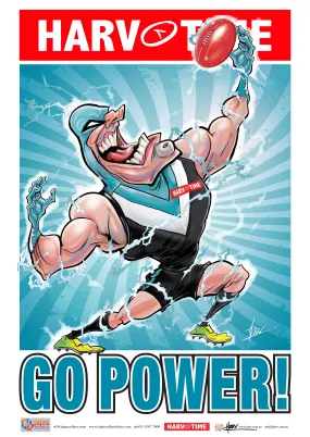 Port Adelaide Power, Mascot Print Harv Time Poster (2021)