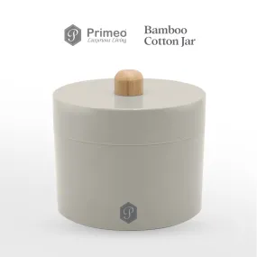 PRIMEO Premium Bamboo Cotton Jar 10.5x10.5x10cm