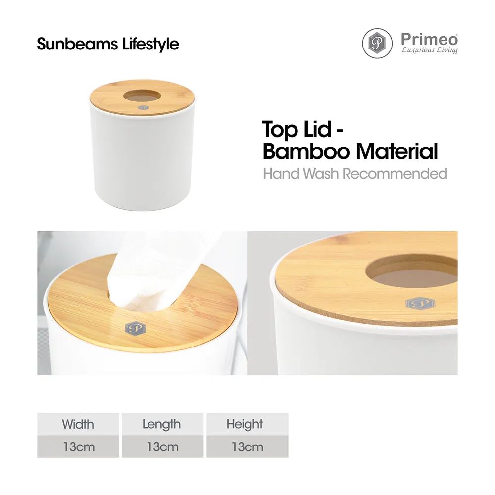 PRIMEO Premium Bamboo Toilet Roll Holder