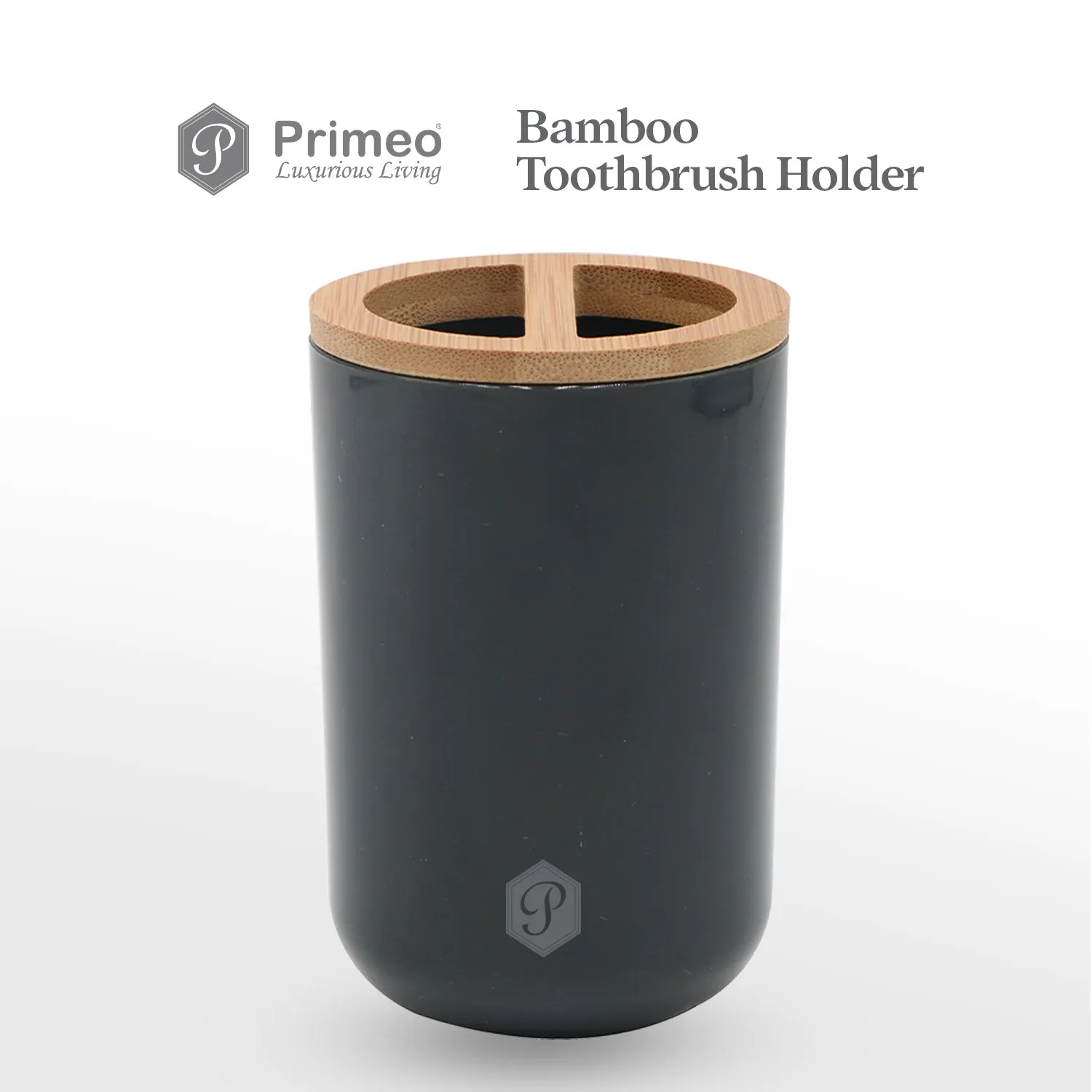 PRIMEO Premium Bamboo Tooth Brush Holder