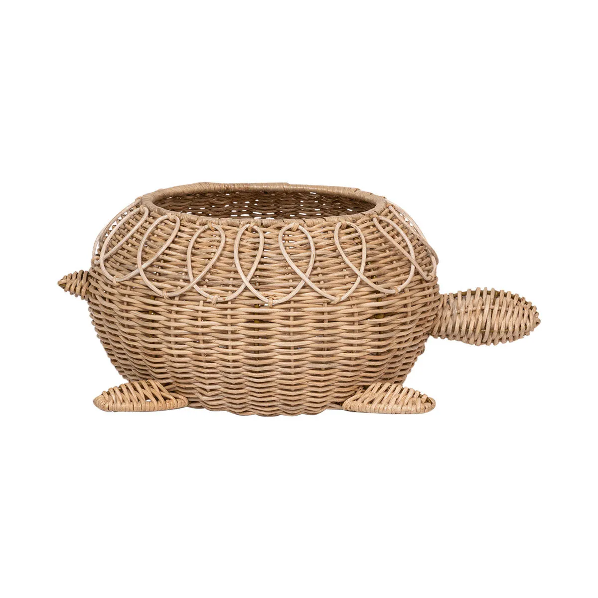 Provence Rattan Turtle Bowl - Whitewash