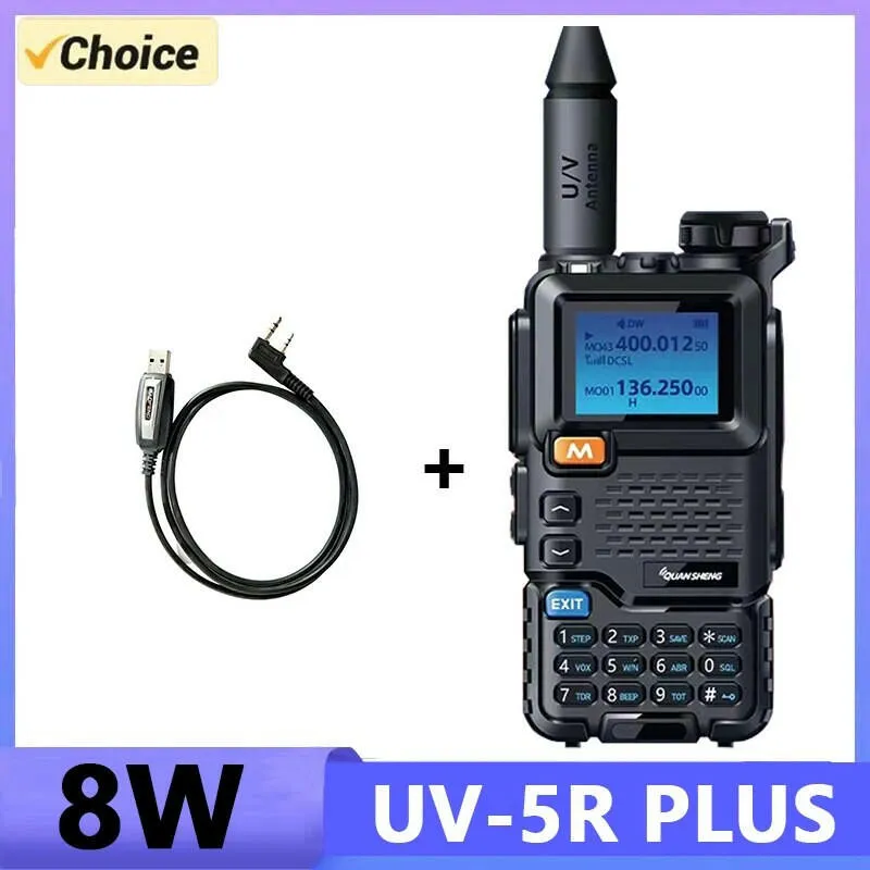 Quansheng UV 5R Plus Walkie Talkie Portable Am Fm Two Way Radio Commutator VHF Station K5 Receiver Band Transceiver UV-K5 UV-K58