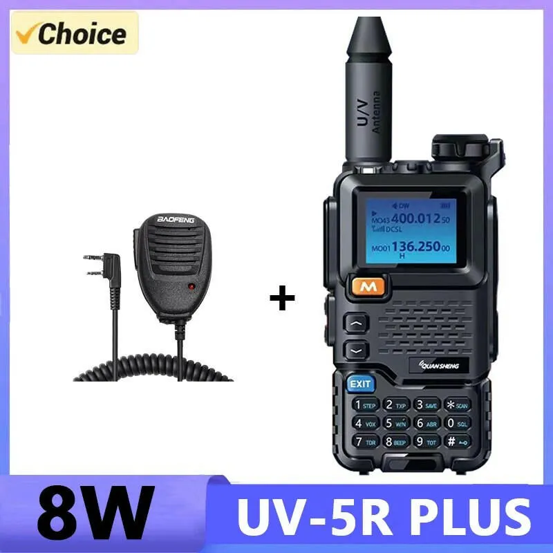 Quansheng UV 5R Plus Walkie Talkie Portable Am Fm Two Way Radio Commutator VHF Station K5 Receiver Band Transceiver UV-K5 UV-K58