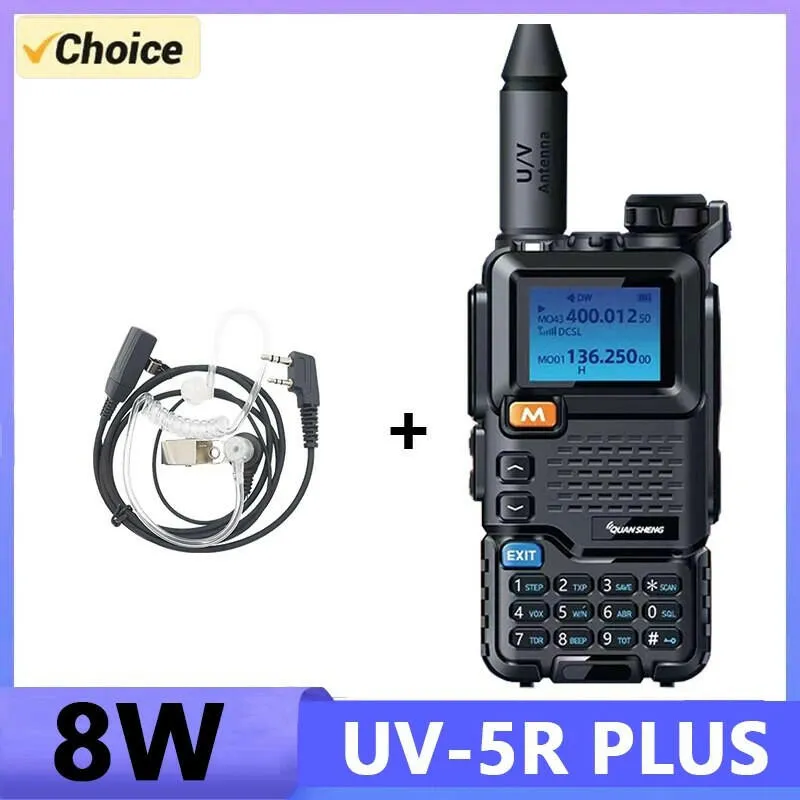 Quansheng UV 5R Plus Walkie Talkie Portable Am Fm Two Way Radio Commutator VHF Station K5 Receiver Band Transceiver UV-K5 UV-K58