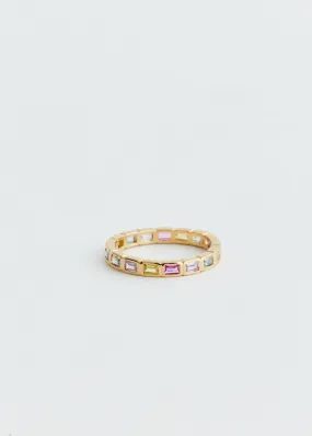 Rainbow Baguette Ring