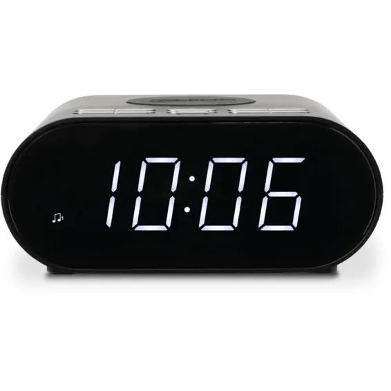 Roberts Ortus Charge FM Alarm Clock Radio With Wireless Charger - Black | ORTUS CHARGEBK