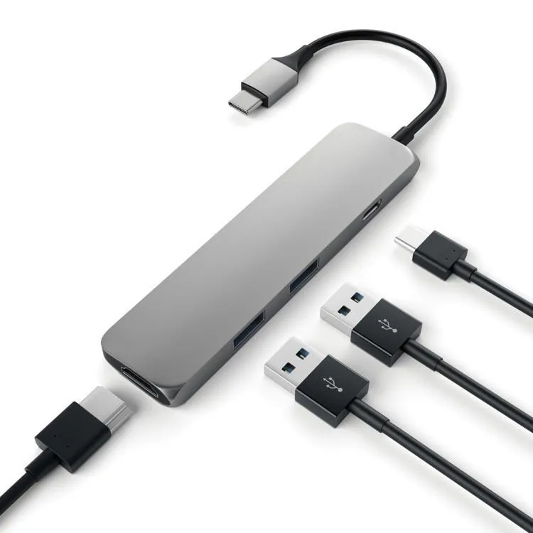 Satechi USB-C Slim Multi-Port Adapter - Space Grey