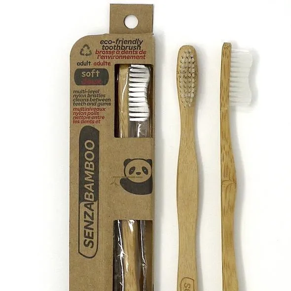 SenzaBamboo - Adult Soft Bamboo Toothbrush