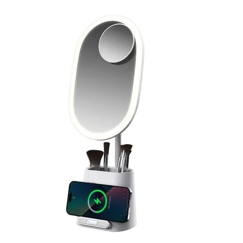 Sheffield LED Vanity Mirror very useful mirror to comb your hair, apply makeup, wash your face, or even brush your teeth, has an LED light with a wireless charger -467800