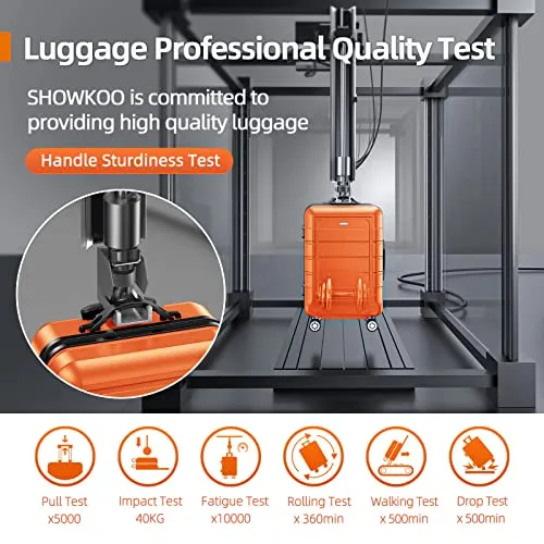 SHOWKOO 4 Piece Expandable Luggage Set With TSA Lock - Orange