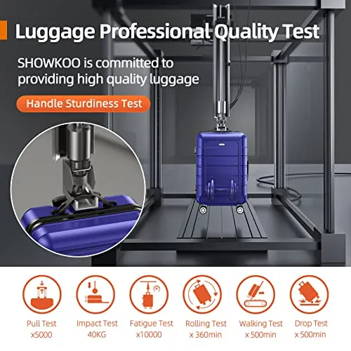 SHOWKOO 4 Piece Expandable Luggage Set with TSA Lock - Royal Blue